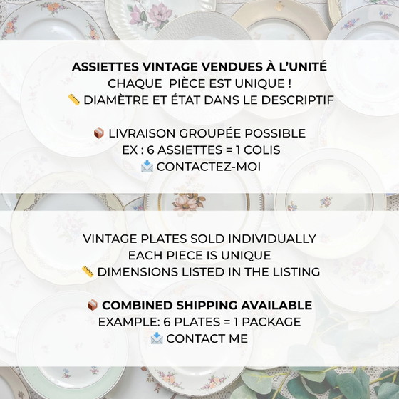Single Small Vintage Floral Porcelain Plate – Crockery, Retro (photo 12 of 12)