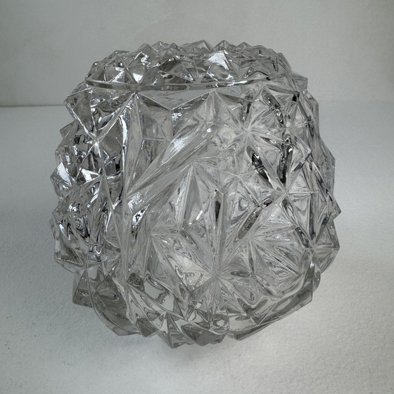 Image 1 of COPPIA DI APPLIQUES VINTAGE IN VETRO STAMPATO