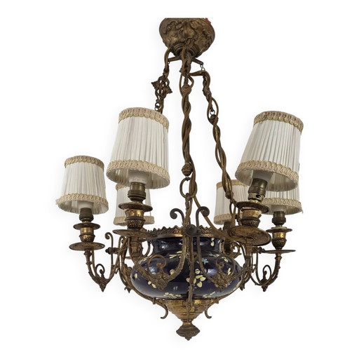 Lustre Napoléon III à 6 bras de lumière
