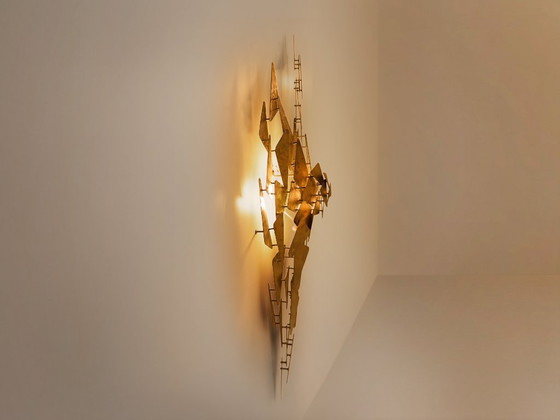 Image 1 of Scultura da parete in metallo patinato Auguste Fix, anni '70