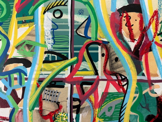 Image 1 of Thomas van der Linden - Mixed media collage on canvas