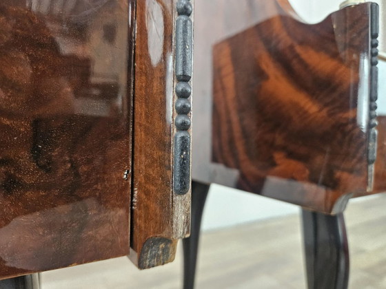 Paar Nachttische aus Mahagoni im Mid-Century-Stil der 1960er Jahre mit doppelten Glasplatten – Wood (photo 14 of 21)