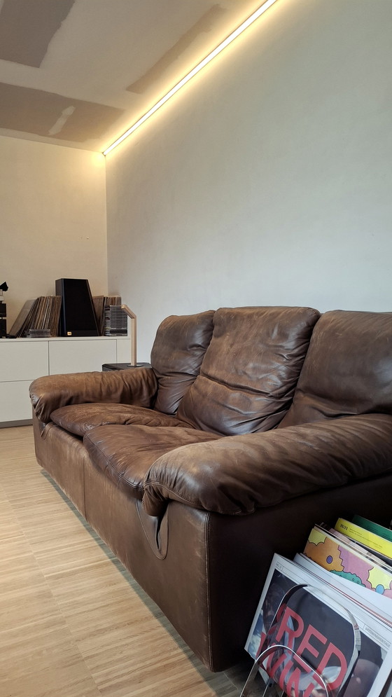 Image 1 of Vintage Brunati leren sofa – jaren 70 design