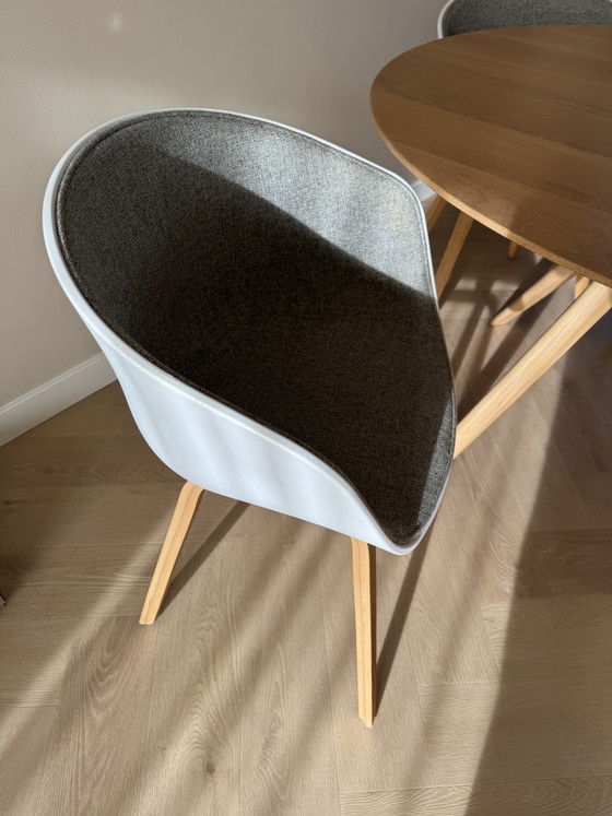 Image 1 of 4x HAY About a Chair AAC 22 dining chair lacquered oak upholstered