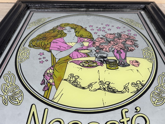Image 1 of ☕✨ Specchio vintage Nescafé – Stile Art Nouveau ✨☕