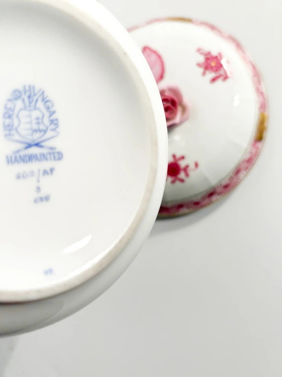 Zuccheriera in Porcellana Herend Apponyi Pink anni '50 – Stoviglie (photo 10 of 10)