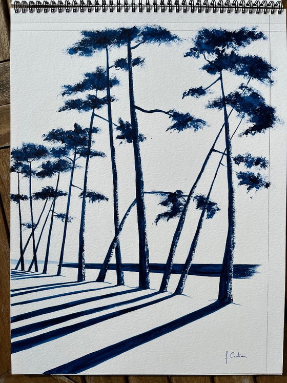 Acrylique Originale Sur Papier Encadrée. – Peintures et dessins, Paper (photo 5 of 10)