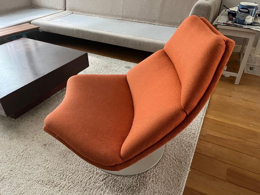 Orange Artifort F510 armchair by Geoffrey Harcourt, 1970s