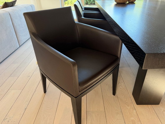 Design Chairs, Potocco Italy (6 Pieces) – Dining chairs, Wood, Leather (photo 5 of 5)