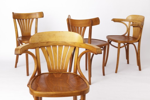 Sillas vintage de Radomsko Zmg, Polonia, madera curvada y haya, década de 1970