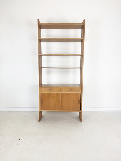 Scandinavian Oak Bookcase, 1960s