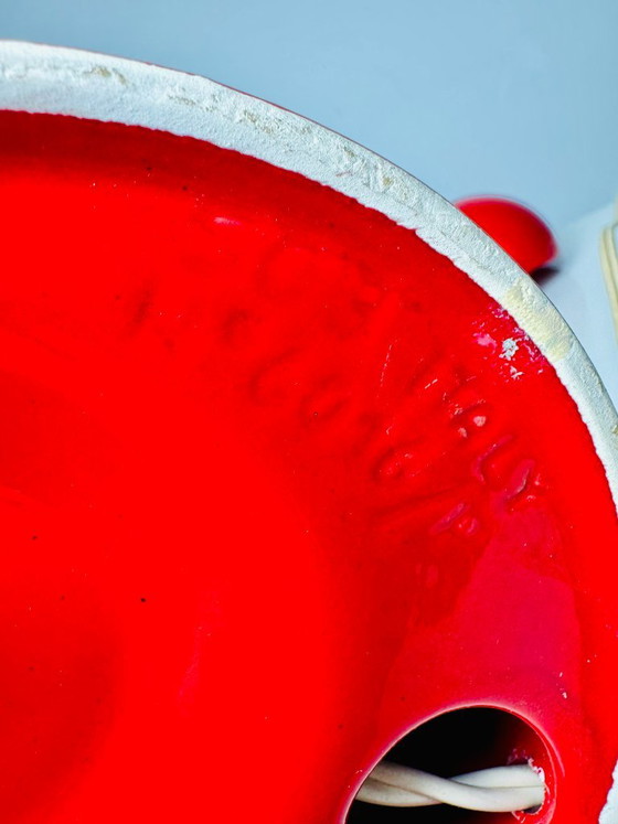 Model 'Venezia' Red Glazed Ceramic Desk Lamp by SC3 Italy for Philips, Italy 1960s – Table lamps (photo 3 of 6)