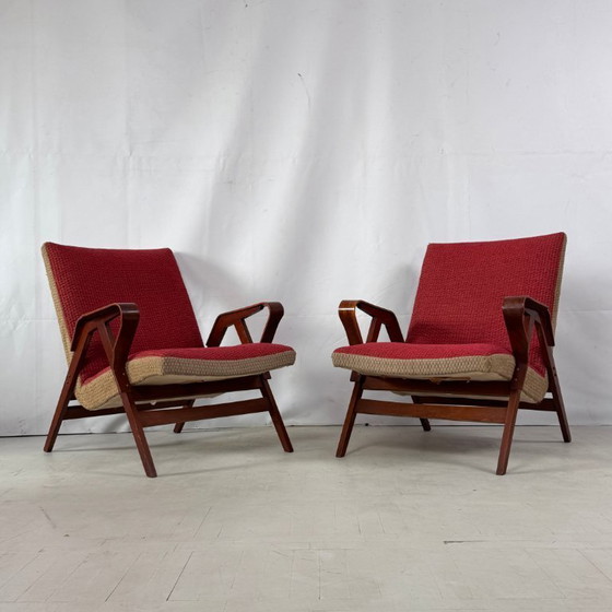 Image 1 of Coppia di poltrone vintage di Jaroslav Jirák per Tatra Nabytok, anni '60