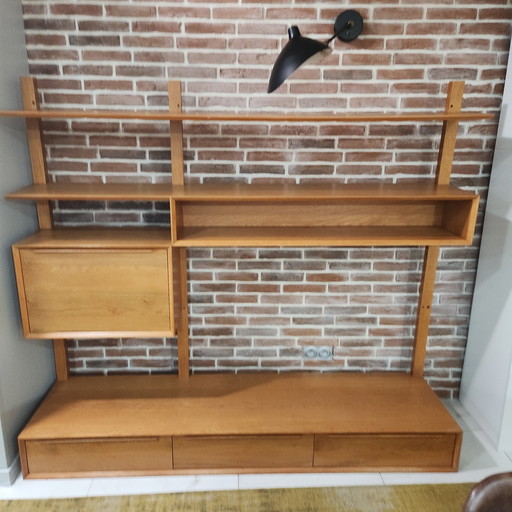 Libreria/mobile TV Portobello - Rovere massello