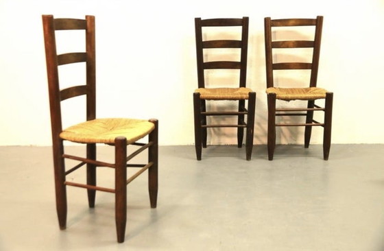 Image 1 of Juego de 8 (quizás 8) sillas Bauche No. 19 Charlotte Perriand