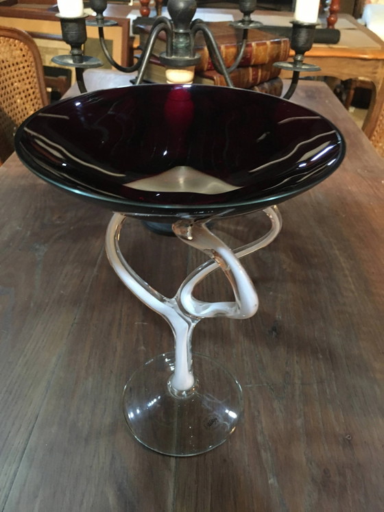 Stretched glass bowl "Alicja" Poland 70s – Crystal, Vintage (photo 5 of 9)