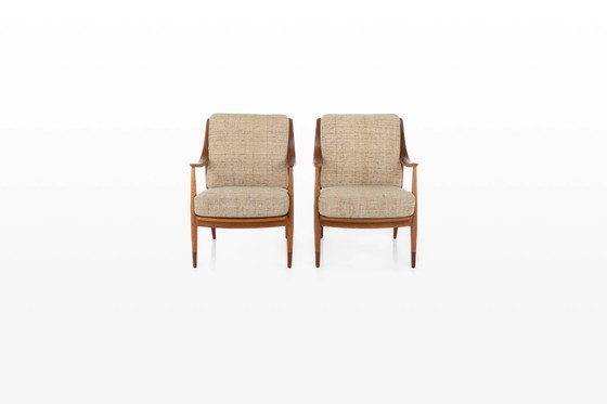 Fd144 Easy Chairs in Oak and Teak by Peter Hvidt & Orla Mølgaard-Nielsen for France & Daverkosen – Armchairs (photo 5 of 18)