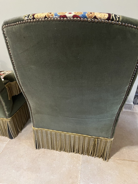 Image 1 of Coppia di poltrone in velluto