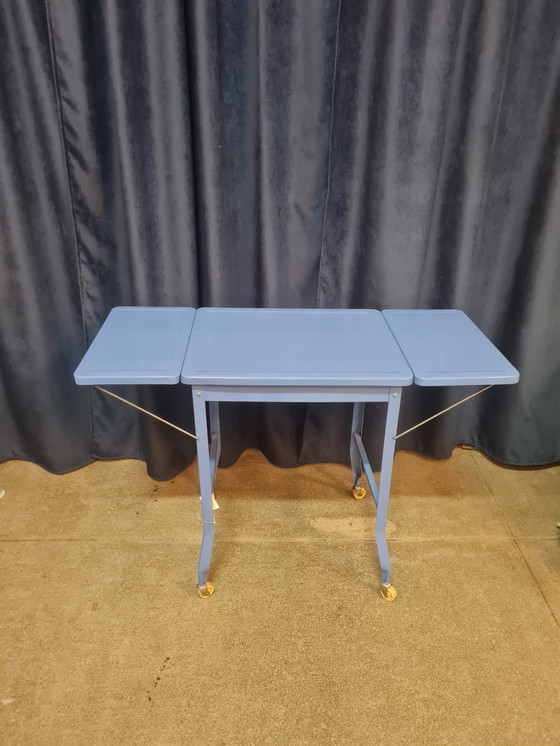 Image 1 of Tavolo da cucina pieghevole in metallo, moderno e di metà secolo