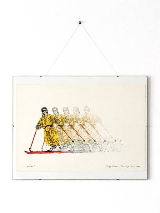 Vintage-Reliefkunstwerk „Winter“ (14/50) von Leentje Linders | Figurativer Zeitgenosse, 1989