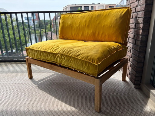 Banco de exterior con juego de cojines