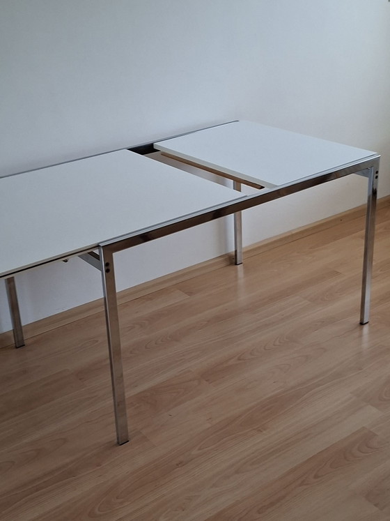 PASTOE TU30 Cees Braakman Tavolo da Pranzo Allungabile, Tavoli da pranzo, Metallo, Legno, Argentato (foto 4 di 12)