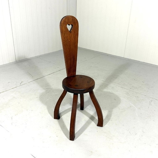 Brutalist rustic stool side table plant table 1960's