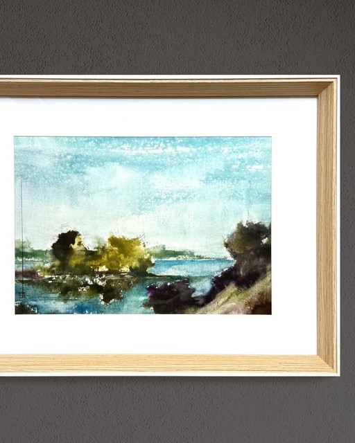 Eugène Eechaut (1928-2019) - Abstract landscape, 1975, signed, framed