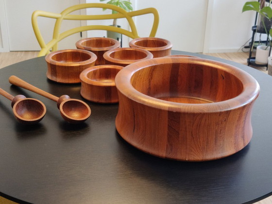 Image 1 of Digsmed Danimarca, set di ciotole per insalata, teak
