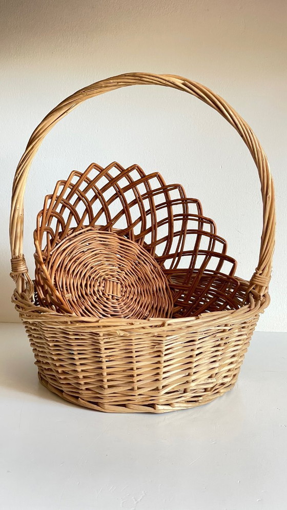 Image 1 of Vintage Rattan Baskets