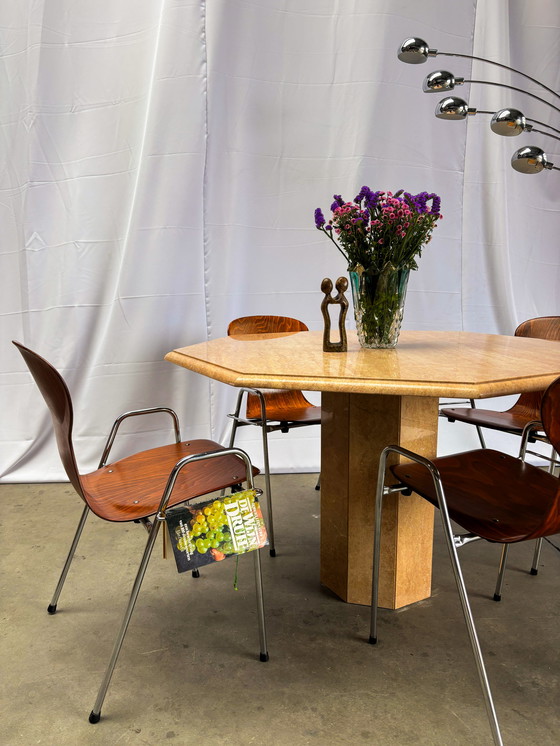 Image 1 of Esstisch aus Marmor in Rosa Portogallo-Marmor