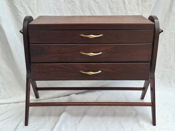 Beautiful Mid-Century Danish Design Sewing Cabinet (1950s/60s) – Storage cabinet, Wood (photo 3 of 21)