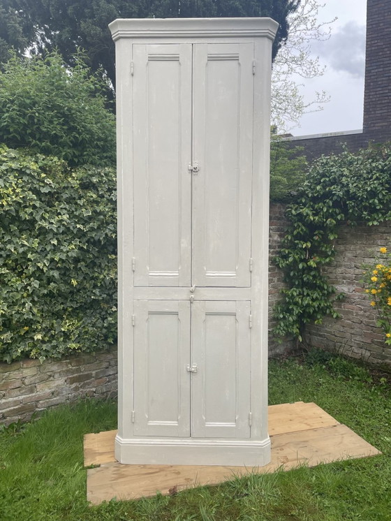 Image 1 of Tall Narrow Kitchen Cupboard Serving Cabinet Display Cabinet 260 cm. French