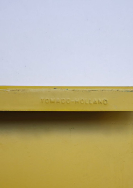 Image 1 of Tomade wall rack, rare yellow, original condition, two parts, vintage design