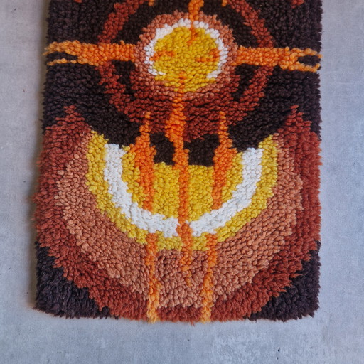 Tappeto da parete in lana stile spaziale anni '70