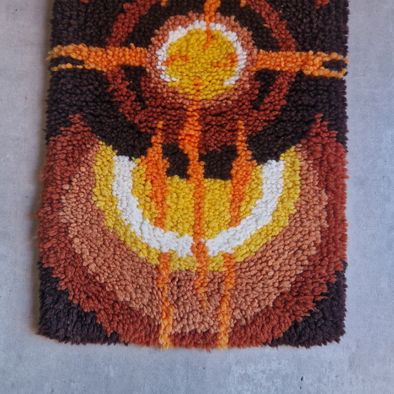 Image 1 of 70s space age wool rug wall hanging