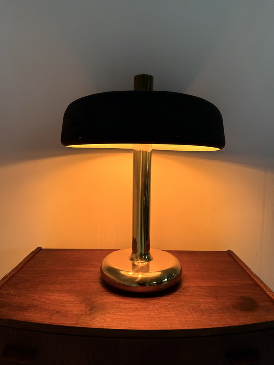 Image 1 of 2x messing tafellamp, Heinz Fw Stahl, Hillebrand '70