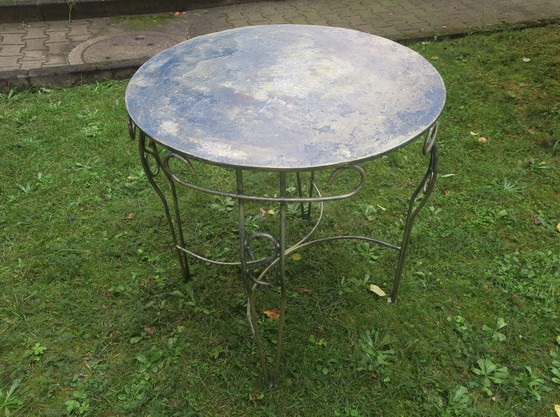 Image 1 of Mid-Century-Tisch aus lackiertem Eisen für Terrasse oder Garten, 1960er Jahre