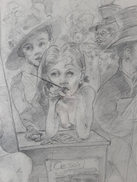 Image 1 of 2 Dibujos a pluma de Henry Toulouse Lautrec