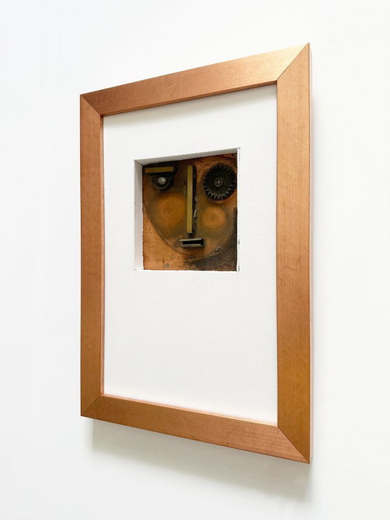 Image 1 of Scultura ritratto d'avanguardia in metallo fiammato. Germania, anni '90