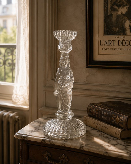 Large torch-style candlestick "The Water Carrier"