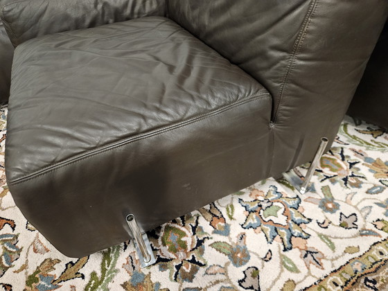 Image 1 of Divano modulare in pelle di design marrone scuro anni '70