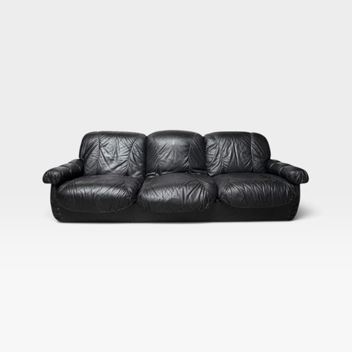 Sofa from the 70s – 3 5 zitsbanken, Leather (photo 2 of 15)