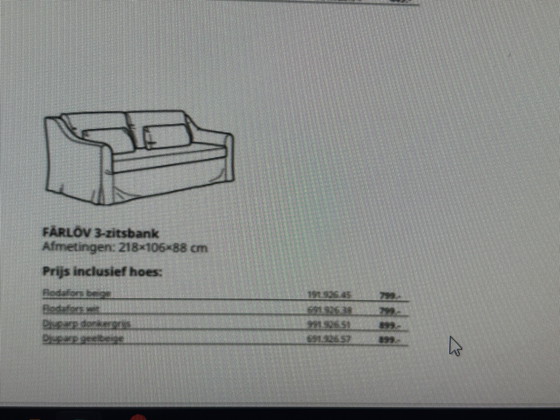 Image 1 of Grijs fluwelen 3-zitter