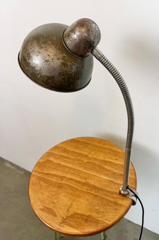 Image 1 of Industrial Workshop Gooseneck Table Lamp, 1960s