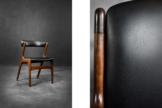 Image 1 of Vintage Mid-Century Danish Modern Teak Office Chair Model Fire by Kai Kristiansen