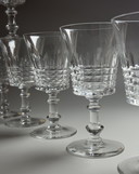 Val Saint Lambert “Service Esneux” Set of 6 Hand-Cut Crystal Glasses - Art Deco