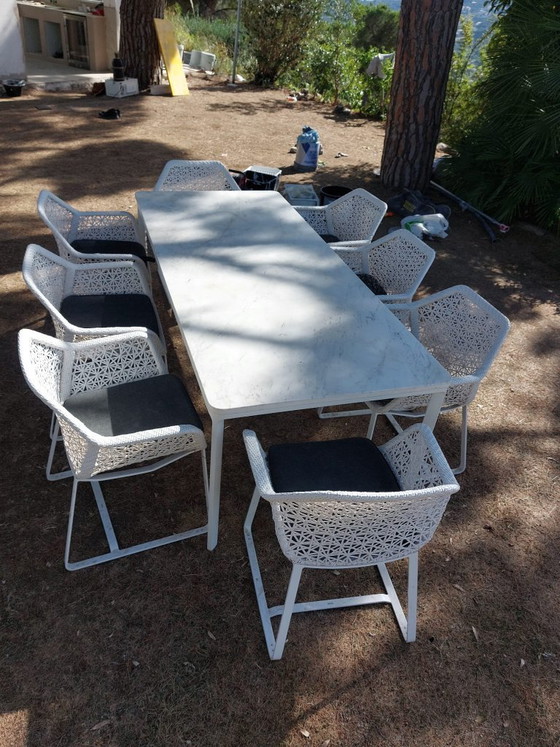 Image 1 of Kettal Maia Essgruppe | Patricia Urquiola | 8 Stühle + Designer-Gartentisch | Luxuriöse Gartenmöbel