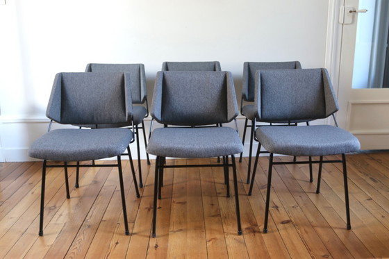 Image 1 of Série de 6 chaises modernistes vintage Raphael Raffel, 1950