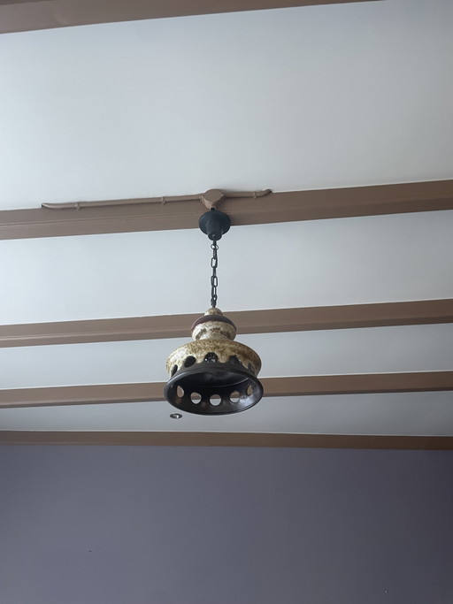 Beautiful Vintage Fat Lava Ceramic Pendant Lamp 60s/70s – hanglampen